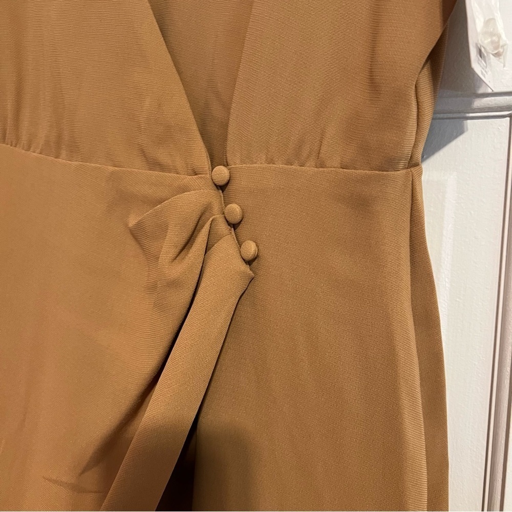 #128 NINE WEST SURPLICE SHIRT WRAP DRESS LARGE - Picture 3 of 8